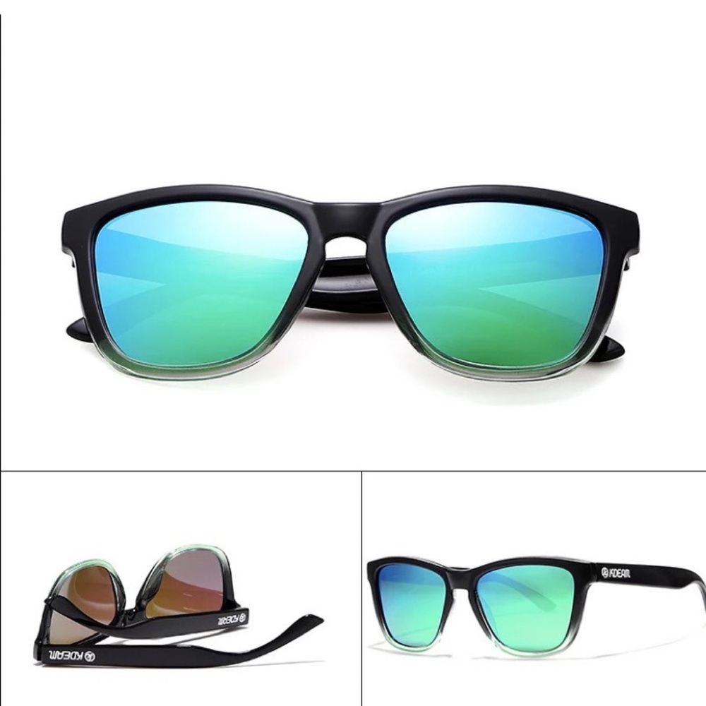 Green Mirror Polarized Lens Sunglasses